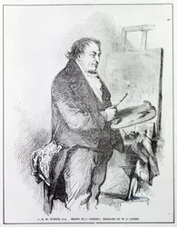 Joseph Mallord William Turner, graverad av W.J. Linton, ca 1837 (gravyr)
