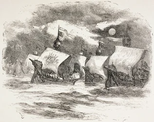 Kung Henrys flotta seglar till Frankrike, 1890