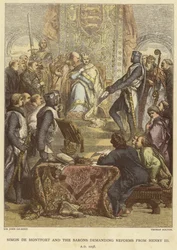 Simon de Montfort och baronerna kräver reformer av Henrik III, 1258 e.Kr.