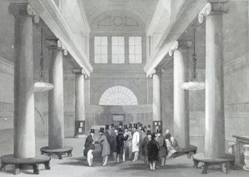 Börs, graverad av Henry Melville, c.1842