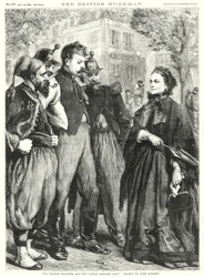 De franska soldaterna och "Lilla engelska damen" (gravyr)