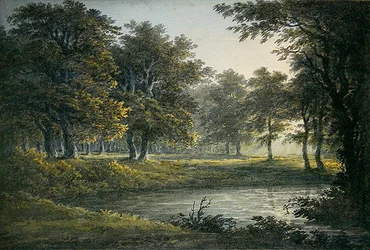 Kväll (akvarell på papper)