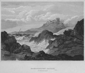 Bamburgh Castle, Northumberland, 1814