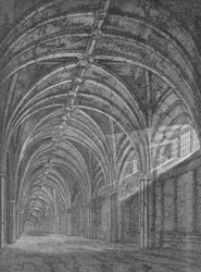 Eastern Cloister of St Bartholomews Priory, West Smithfield, City of London, c1805 1906