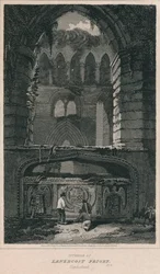Interiör av Lanercost Priory. Cumberland, 1814