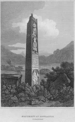 Monument i Bewcastle. Northumberland, 1814