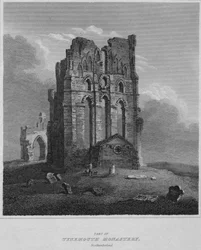 En del av Tynemouth Monastery. Northumberland, 1814