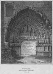 Västra ingången till Holyrood Chapel, Edinburgh, 1814