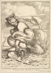 Enragd Monster från Femton Etchings Dedicated to Sir Joshua Reynolds, 8 december 1778.
