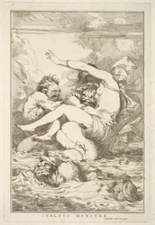 Svartsjukt monster från femton etsningar tillägnad Sir Joshua Reynolds, 8 december 1778.