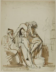 Naken man och andra figurer
