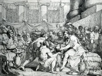 Marius tar emot Antonius huvud