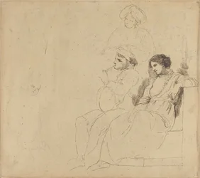 Studie för "The Rustic Dancers"
