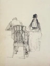 En man som läser, ca 1804-30