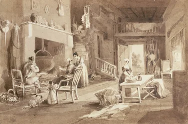 Kök i Brathay Hall (bläck på papper)