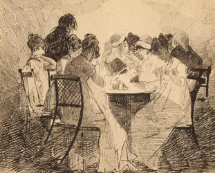Fest i Dublin, 1809 (penna och bläck på papper)