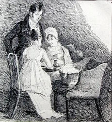 Brädspelet (penna och bläck på papper)