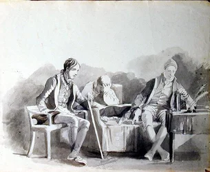 Upprörd (bläck på papper)