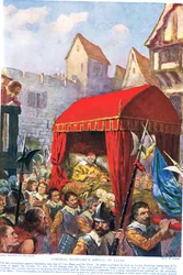 Kardinal Richelieus ankomst till Lyon, illustration ur ”Hutchinsons nationernas historia”