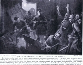 Hur tillförordnad sergeant W Swan fångade fem tyskar vid Givenchy januari 1915