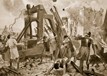 The Siege of Aquileia, 238 AD, illustration från 