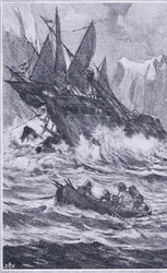 Vittoria genomförde den första resan runt världen i september 1522, Newnes Pictorial Knowledge publicerad av Newnes, ca 1950-talet