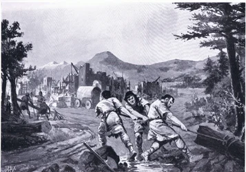 Valakiska bergsbor grundar en stad på 800-talet, ur Hutchinsons Nationernas historia