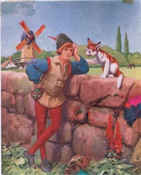 Dick Whittington och hans katt (litho)