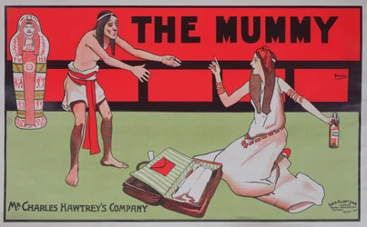 Affischreklamwhisky tillverkad av företaget Charles Hawtrey, ca 1900 (färg litho)