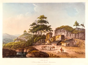 Limeugnar. En utsikt över Clifton nära Bristol, Gloucestershire, 1798.