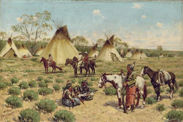 Sioux Encampment, Porcupine, 1910