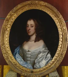 Porträtt av Lady Paston (olja på duk)
