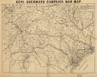 General Shermans krigskarta för kampanjen. LOC 99447285