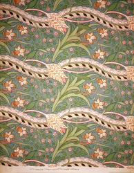 "Daffodil Chintz", 1875 (tryckt bomull)