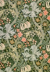 Tapeten Golden Lily, designad av John Henry Dearle (1860-1932) för Morris and Company, 1897