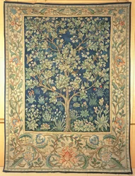 Tree Portiere gobeläng, gjord för William Morris & Co., ca 1909