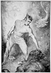 "Beowulf skär av huvudet på Grendel", 1910.