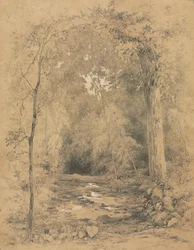 Skogsinteriör, ca. 1870.
