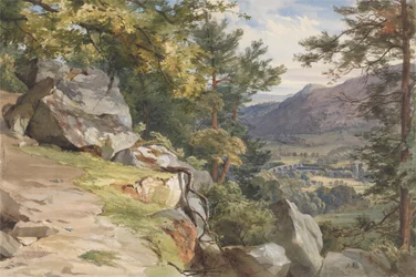 Utsikt från Craig-y-Barns, Dunkeld, tittar söderut