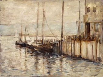 Fiskebåt i en hamn,