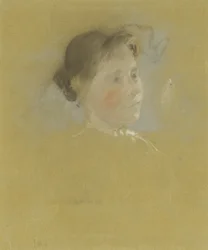 Study of a Head, c.1888-95 (pastell med inslag av grafit på kartong)