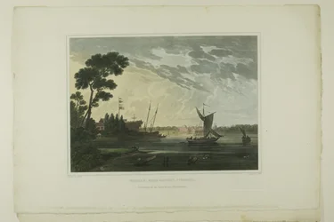 Norfolk; Från Gosport, Virginia, skylt fem av det andra numret av pittoreska vyer av amerikanskt landskap