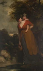 Mrs Richard Brinsley Sheridan Hester Jane Ogle, 177576-1817 och hennes son....