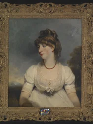 Porträtt av Miss Fisher (olja på duk)