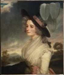 Porträtt av Miss Elizabeth Beresford, halvlängd