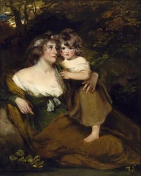 Grevinnan av Darnley och hennes dotter, Lady Elizabeth Bligh, ca 1795