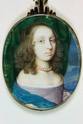 Elizabeth Rogers, viscountess Mansfield, efteråt hertiginnan av Richmond (akvarell på elfenben)