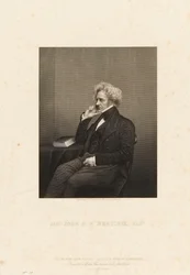 Sir John Frederick William Herschel (1792-1871), ca 1860 (stippelstick)