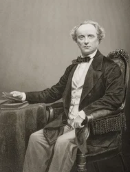 Charles John Kean (1811-68), graverad av D.J. Pund från ett fotografi, från 