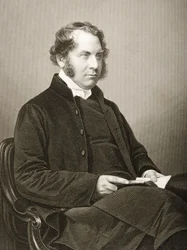 Henry Montagu Villiers (1813-61) graverad av D.J. Pound efter ett fotografi, från "The Drawing-Room of Eminent Personages, Volume 2", utgiven i London 1860.